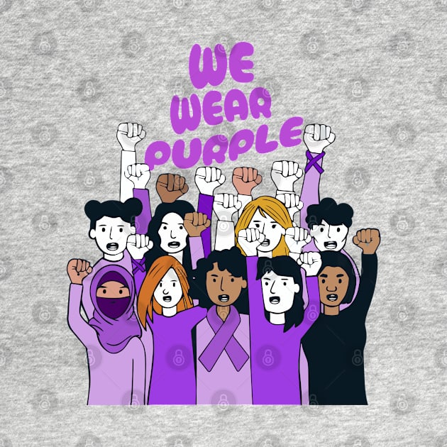 Domestic violence awareness - We Wear Purple by BobaTeeStore